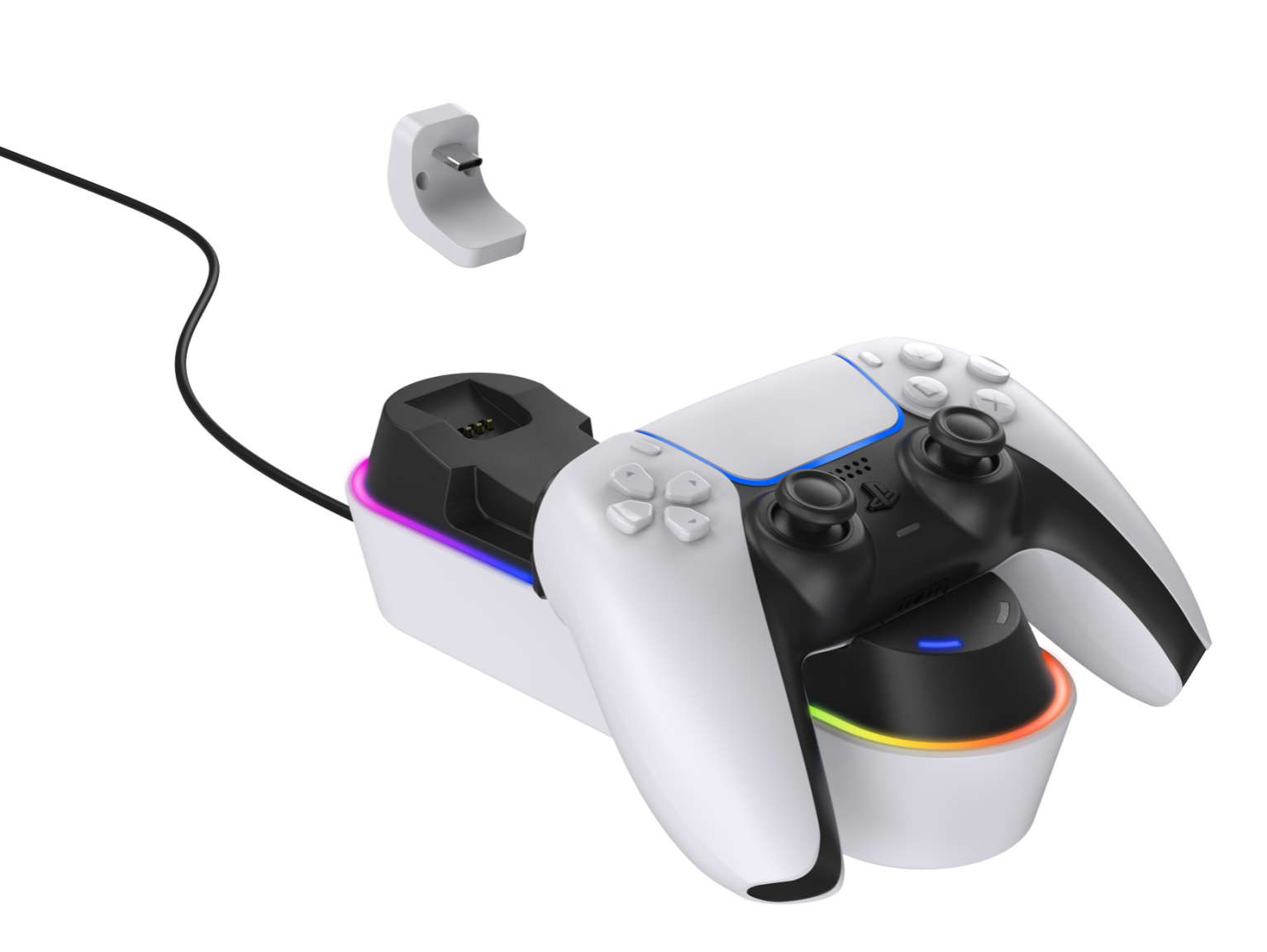 PS5 &PS5 DualSense Edge Controller Dual Charging Dock With RGB Function